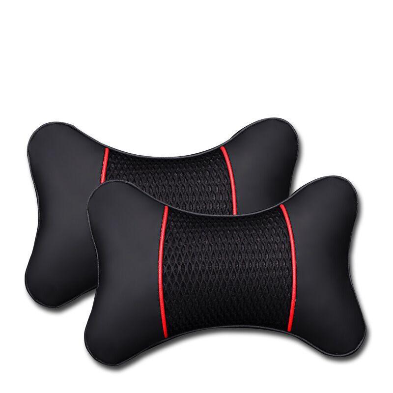 Gối đầu gối ôm 3D trên xe ô tô - Gối tựa đầu xe hơi bọc da cao cấp đệm lưng chống đau mỏi giá rẻ