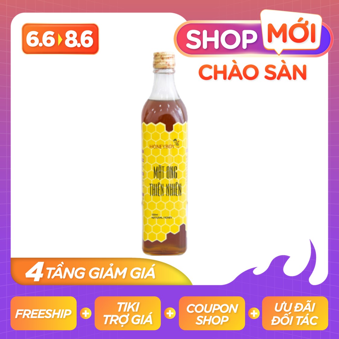 Mật ong thiên nhiên Honeyboy 500ML 