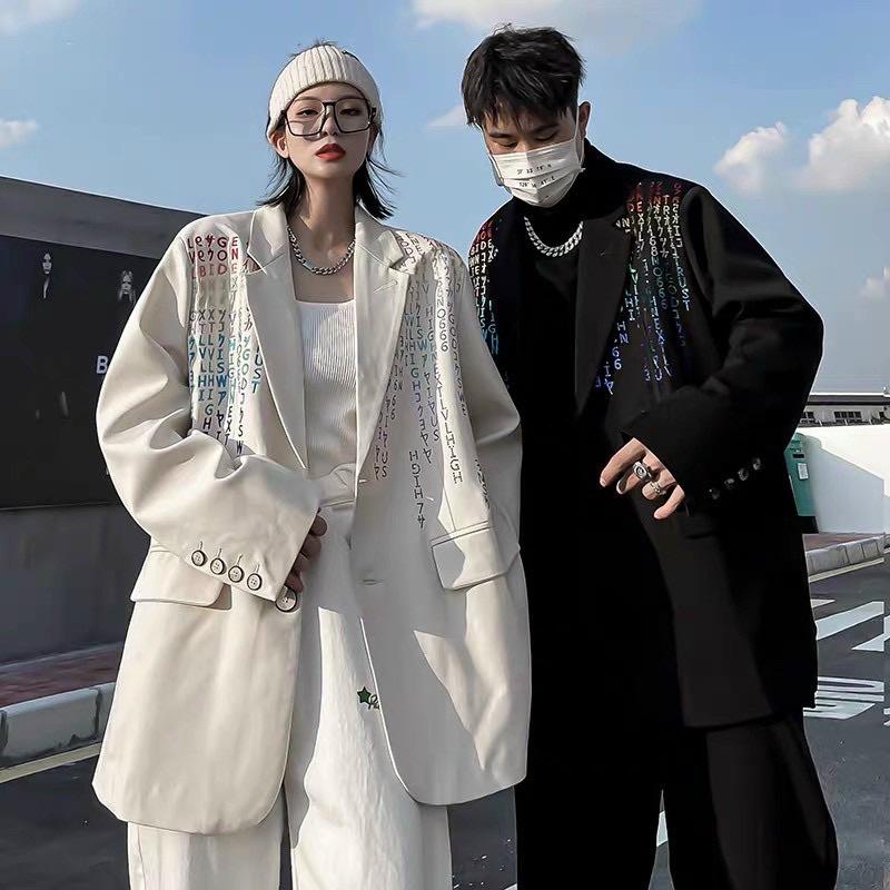 Áo vest form hàn quốc trắng đen unisex