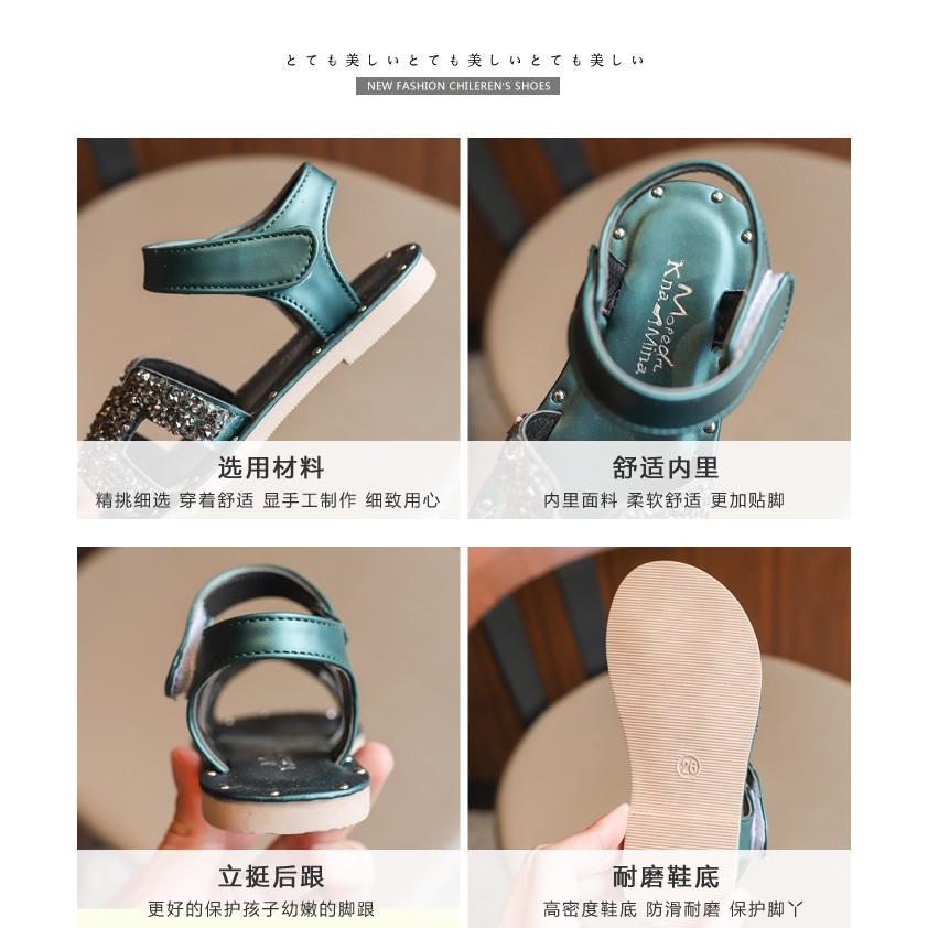 ️ Sandal bé gái đính đá chữ H 20779 (size 26-35)