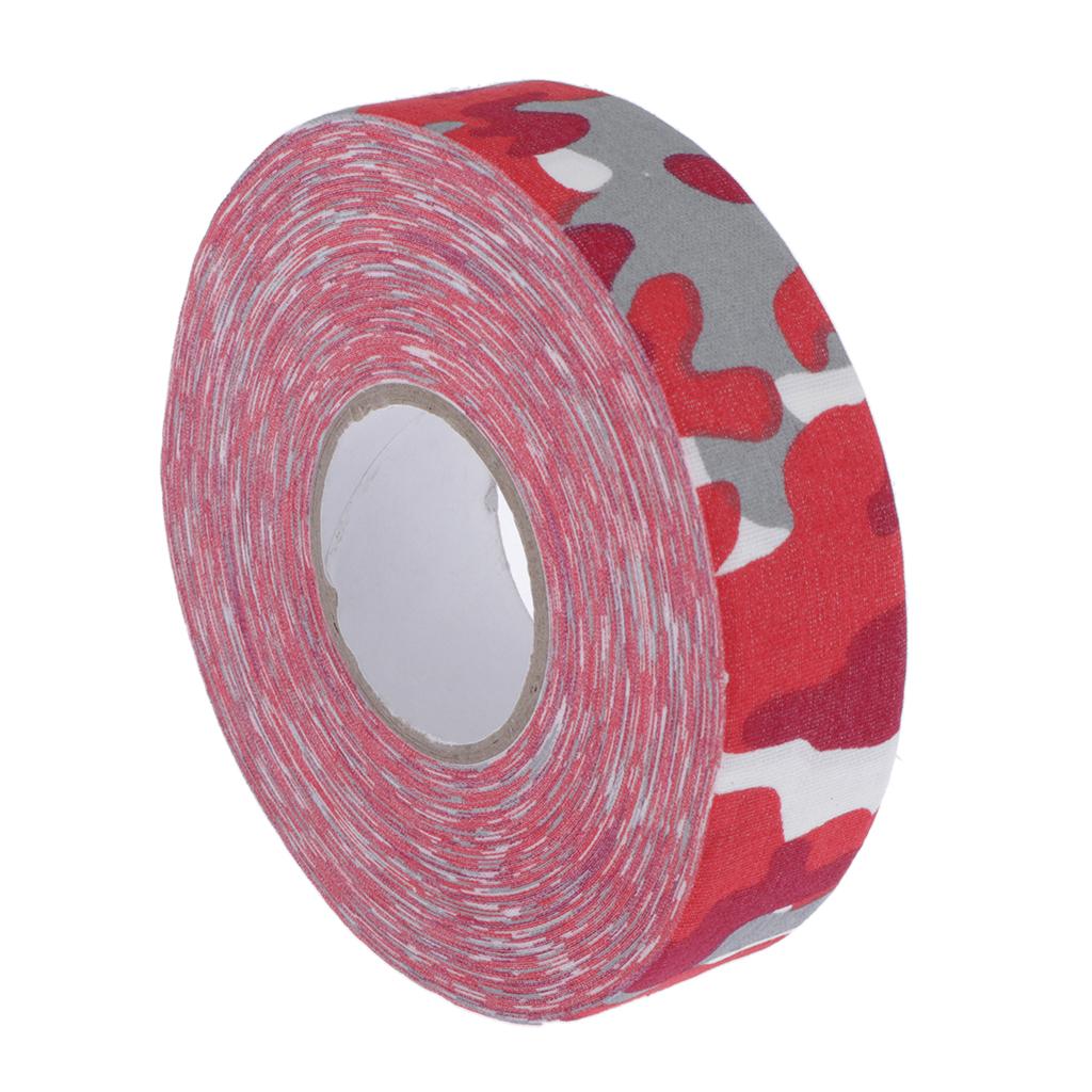2 Pack Anti-Skid Ice Hockey Stick Shin Guard Tape Wrap Easy to Tear Red+Blue