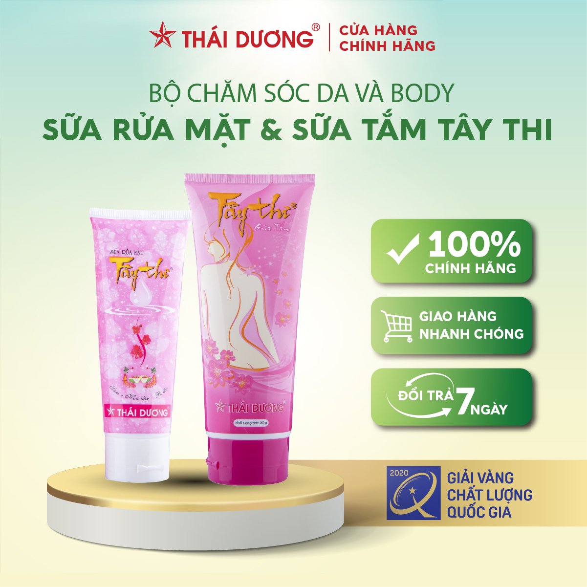 Bộ chăm sóc da và body - Sữa rửa mặt Tây Thi 90g & Sữa tắm Tây Thi 200ml/480ml