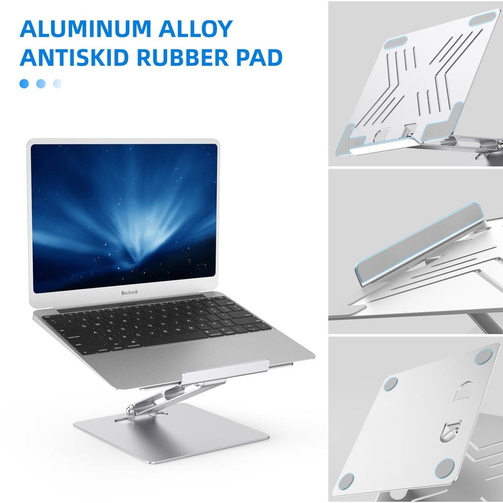 CP49 Giá đỡ laptop, macbook,  iPad điều chỉnh độ cao loại 1 chân cao cấp, kiêm đế hỗ trợ tản nhiệt.