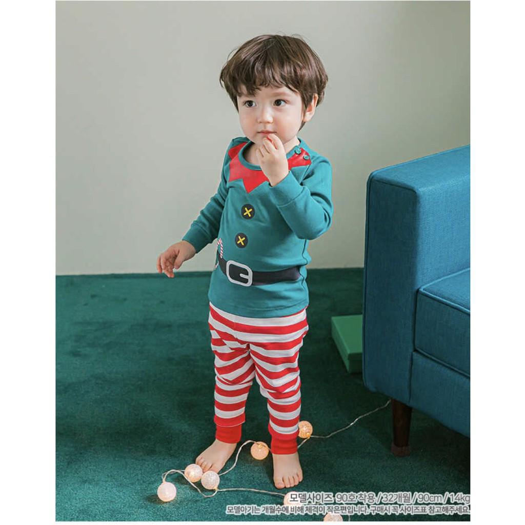 BỘ NOEL BÉ TRAI NỘI ĐỊA HÀN, CHẤT THUN COTTON ORGANIC