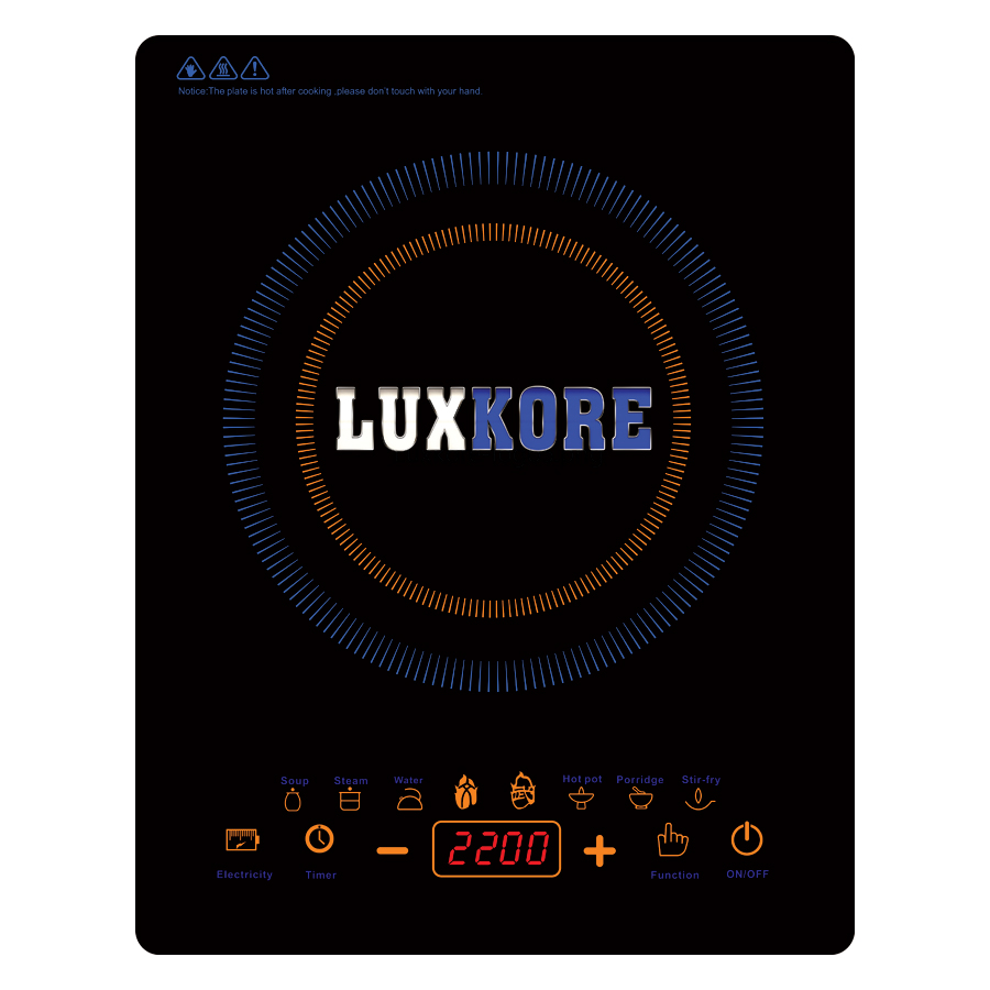 Bếp Điện Từ Đơn Luxkore S43 + Tặng 1 Nồi Inox Nắp Kính Đa Năng - Hàng chính hãng