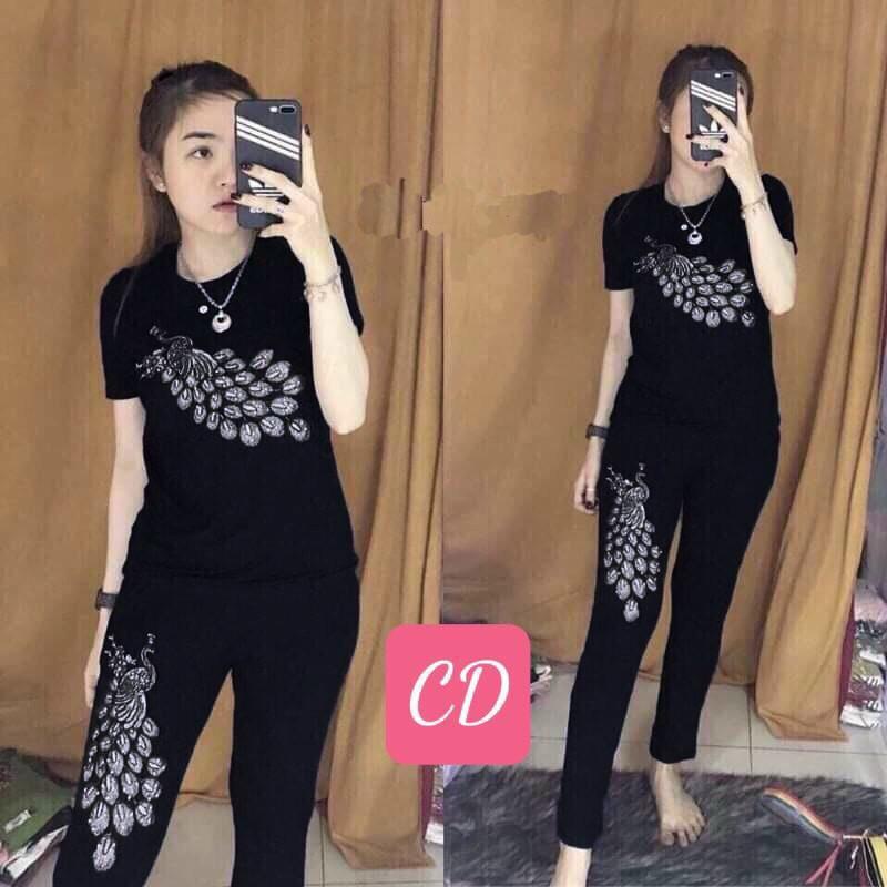 SET ĐỒ BỘ NỮ THUN,CHẤT LIỆU VÃI THOÁNG MÁT VÀ CO GIẢN 4C