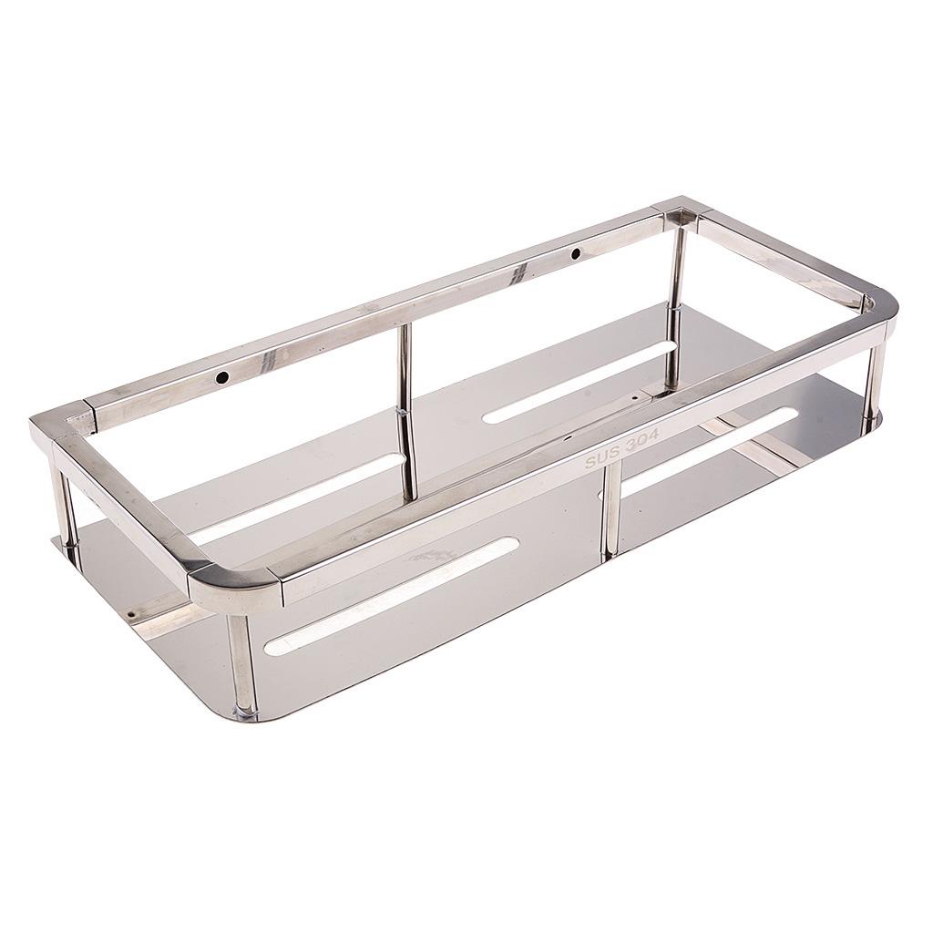 Wall Mounted Bathroom Shower Towel Soap Holder Storage Shelf Caddy #1 S