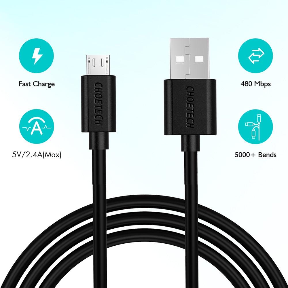 Cáp Micro USB Sạc Nhanh  Micro CHOETECH AB003( HÀNG CHÍNH HÃNG )