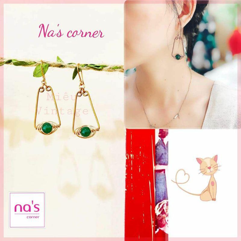 Bông tai dây đồng Handmade tinh tế độc lạ thủ công trang sức hoa tai cao cấp