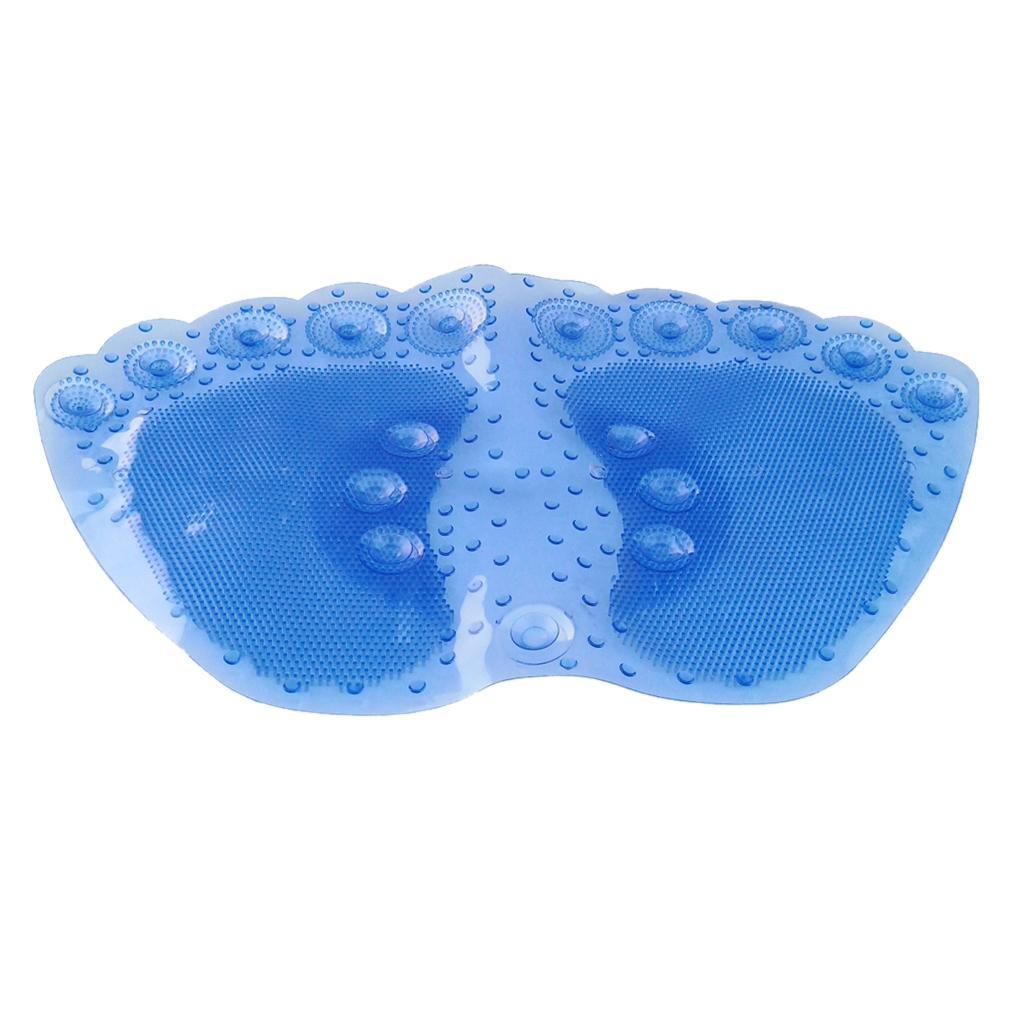 Strong Non Slip Shower Bath Mat Bathroom Rubber Massage PVC w/ Suction Cups