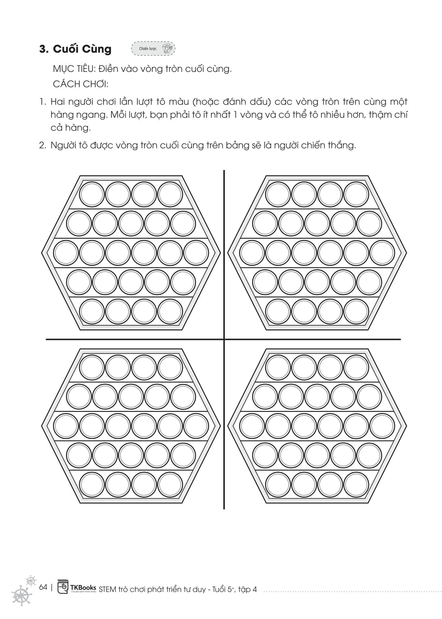 Sách - STEM Trò Chơi Phát Triển Tư Duy - Tuổi 5+ - Tập 4