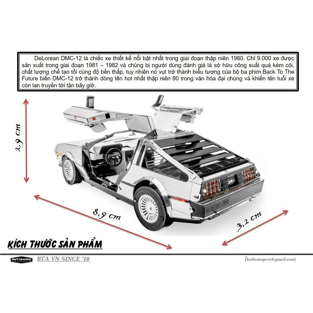 Mô Hình Lắp Ráp 3d Xe DeLorean DMC-12