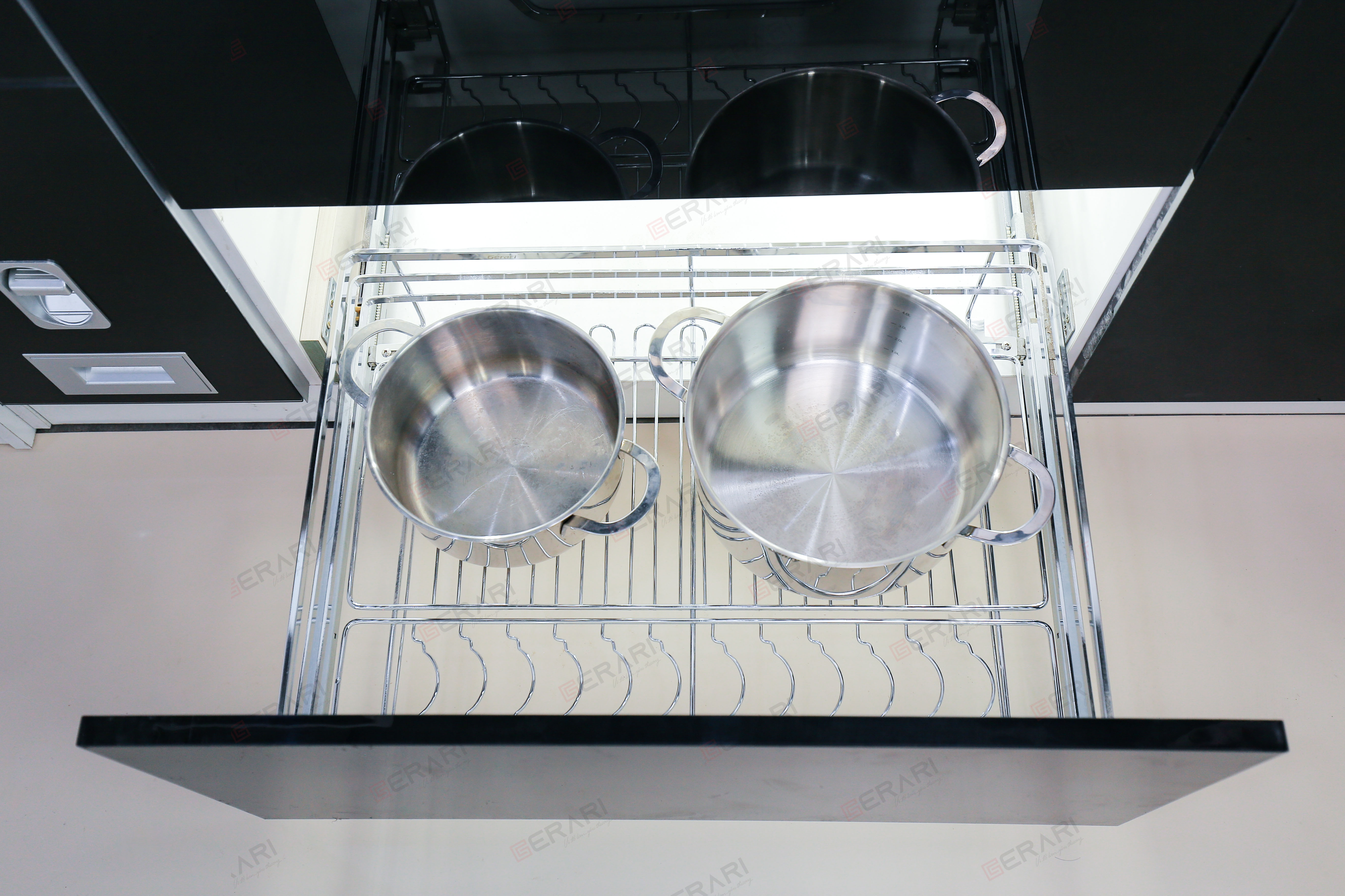 Giá đựng xoong nồi bát đĩa 1 tầng bằng inox