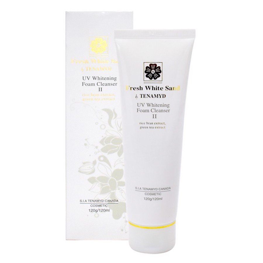 Sữa rửa mặt Tenamyd Fresh White Sand UV Whitening Foam Cleanser II 120g trắng da- Hàng chính hãng - Lady & Men Viet Nam