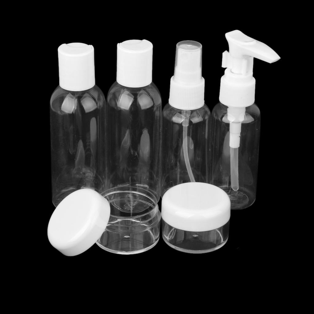 6Pcs Mini Empty Travel Wash Cosmetic Perfume Atomizing Spray Bottle Kit