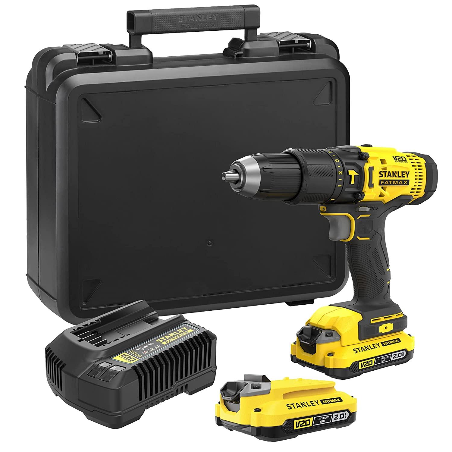 MÁY KHOAN CẦM TAY 20V  STANLEY SCD711D2K-B1- HÀNG CHÍNH HÃNG