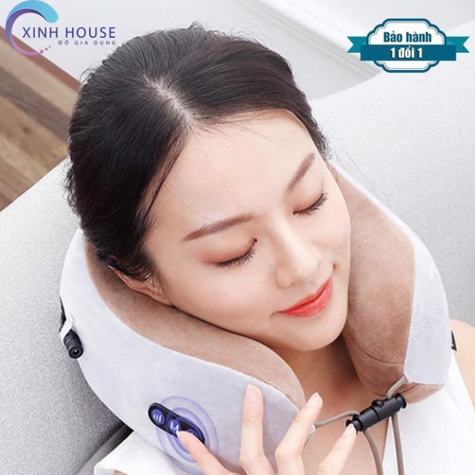 Gối massage cổ chữ U - Hỗ trợ massaga cổ vai gáy hiệu quả .