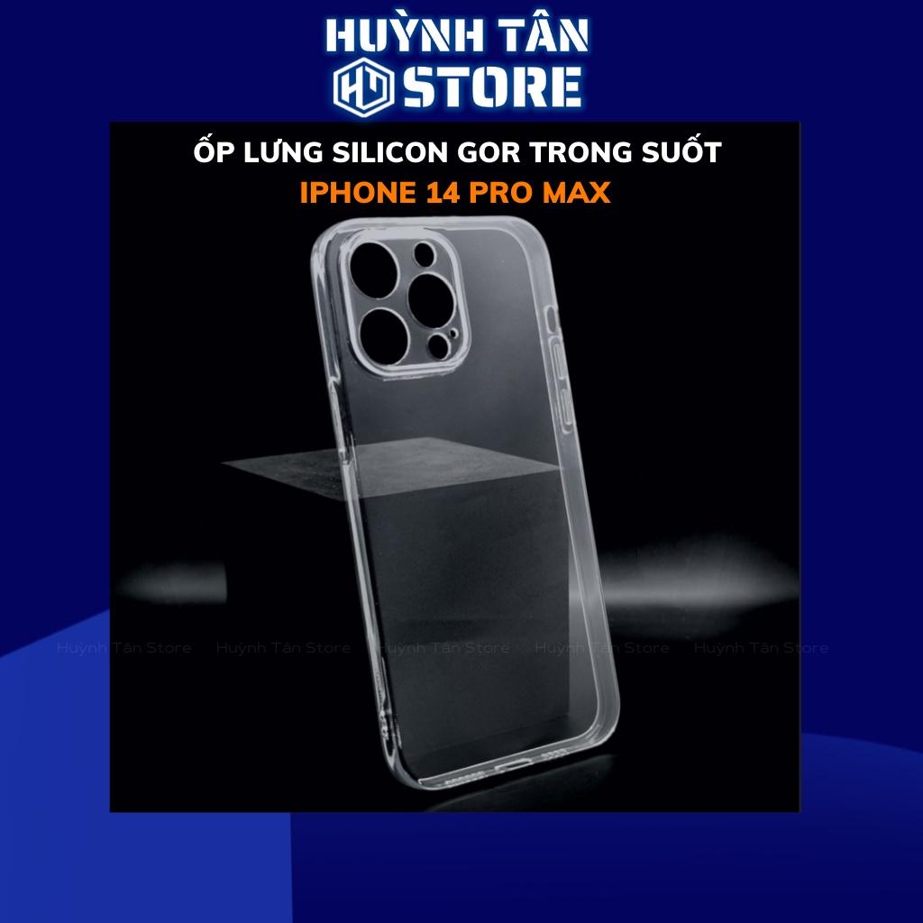 Ốp lưng ip 14 pro max ip 14 pro trong suốt silicon bảo vệ camera dẻo siêu mỏng chính hãng gor huỳnh tân store - Hàng nhập khẩu