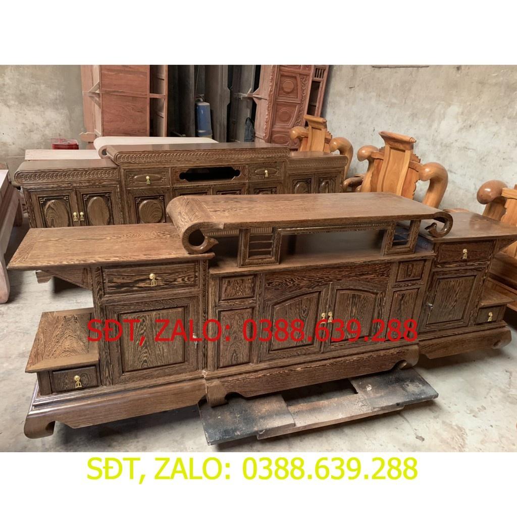 Kệ vòi voi gỗ mun đuôi công