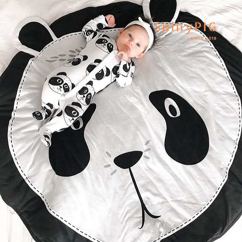 Thảm trải chơi cho bé sơ sinh 87x87cm chất liệu cotton trần bông mỏng hoạ tiết ngộ nghĩnh