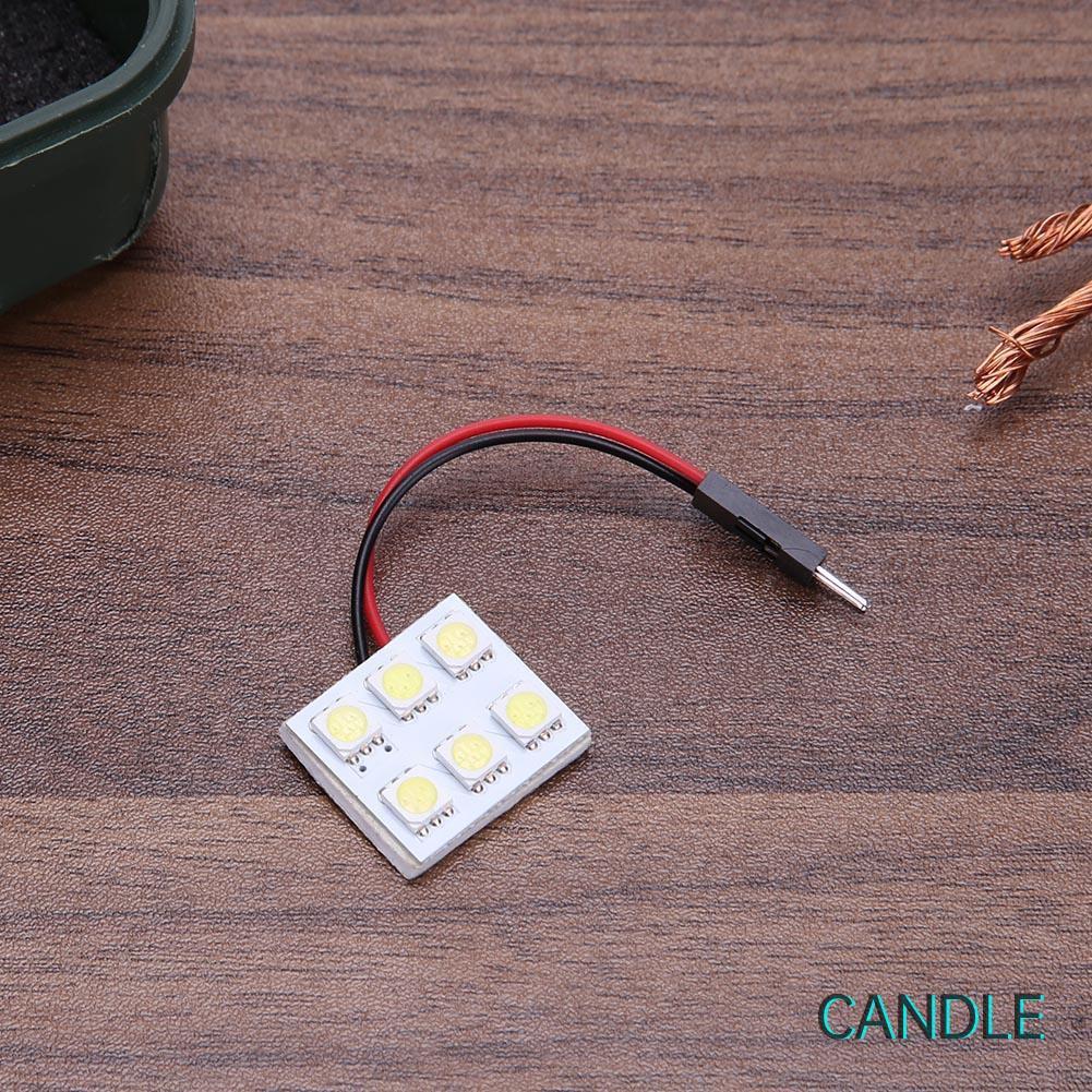 Bảng Đèn Led Ánh Sáng Trắng Dc 12v 5050 6smd T10 Cho Nội Thất Xe Hơi
