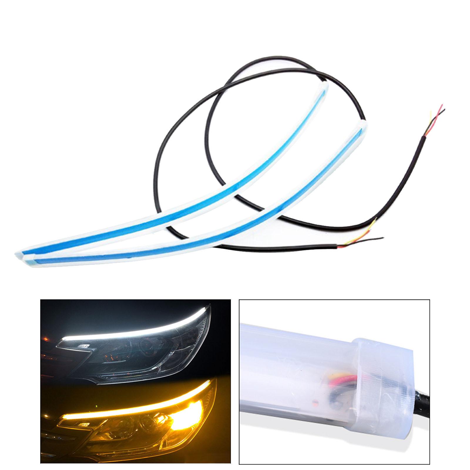 2Pcs Decorative Waterproof Car LED DRL Daytime Running 12V, Ultra Bright