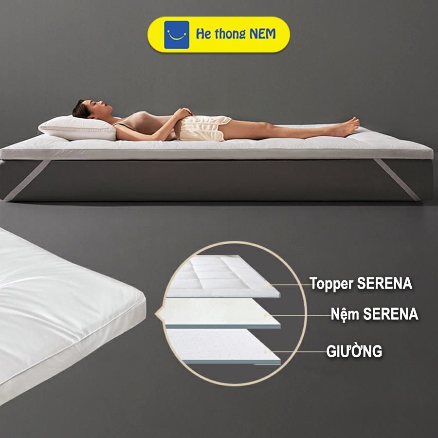 Tấm Nệm Đệm Topper Làm Mềm Nệm Đệm SERENA Cao Cấp Xuất Nhật - Chuẩn Khách Sạn 5 Sao