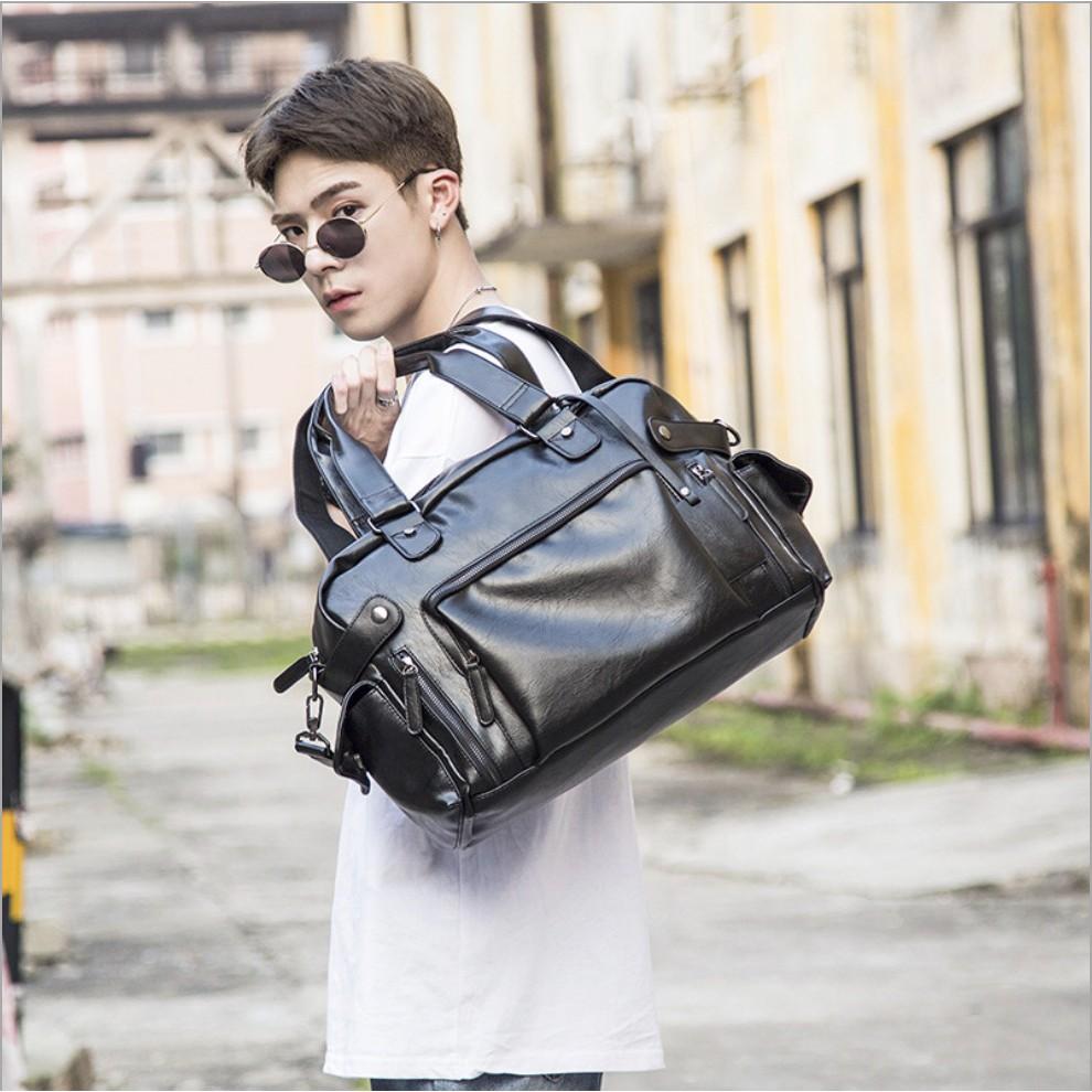 Túi xách đeo vai xách tay 2in1 Leather BlackMan