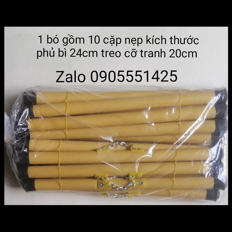 1 bó ống trúc treo tranh, ảnh cỡ 20cm .Nẹp treo giấy A4 giấy thư pháp 20x54.