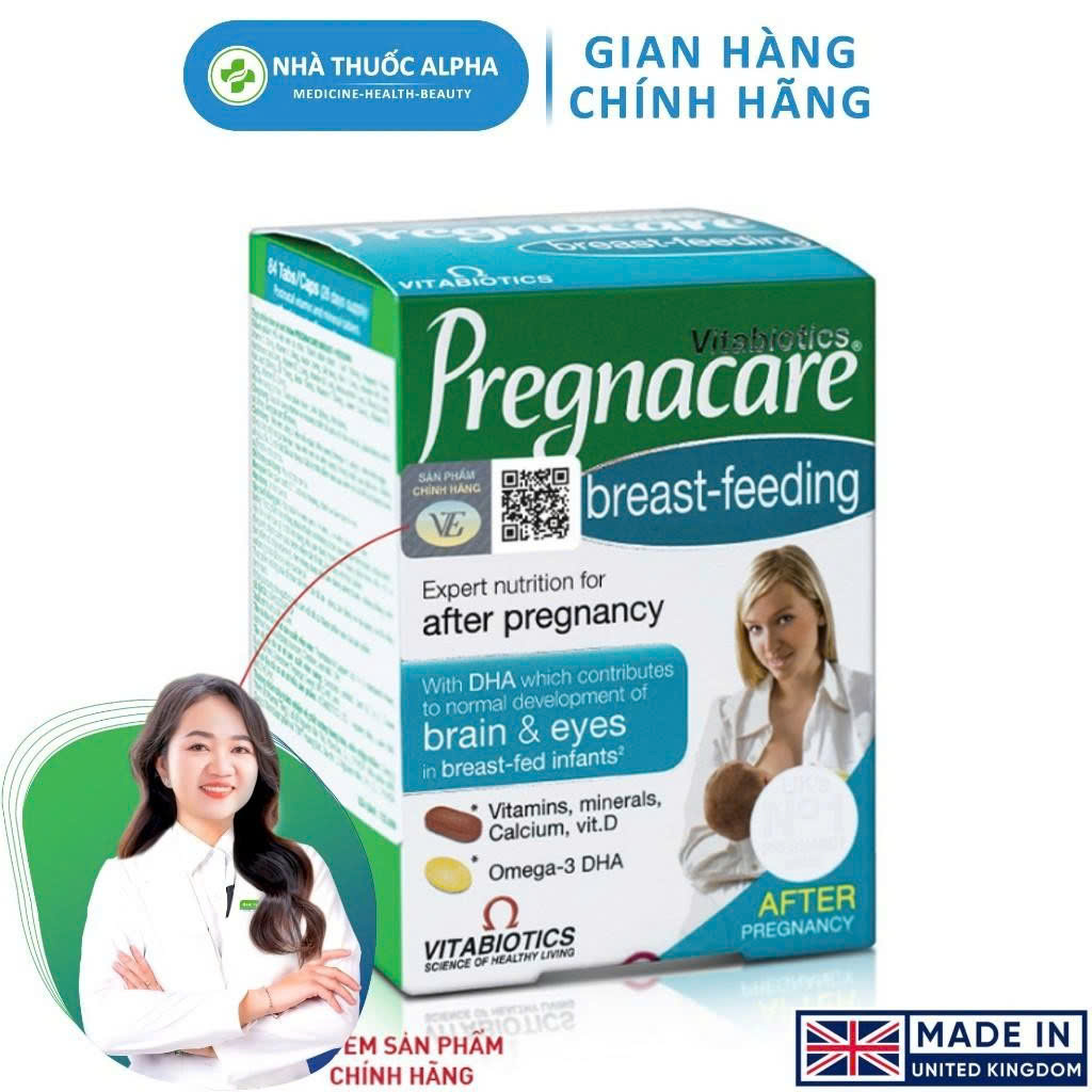 Viên uống Vitamin tổng hợp cho phụ nữ sau sinh Vitabiotics PREGNACARE Breast-feeding 84 Viên