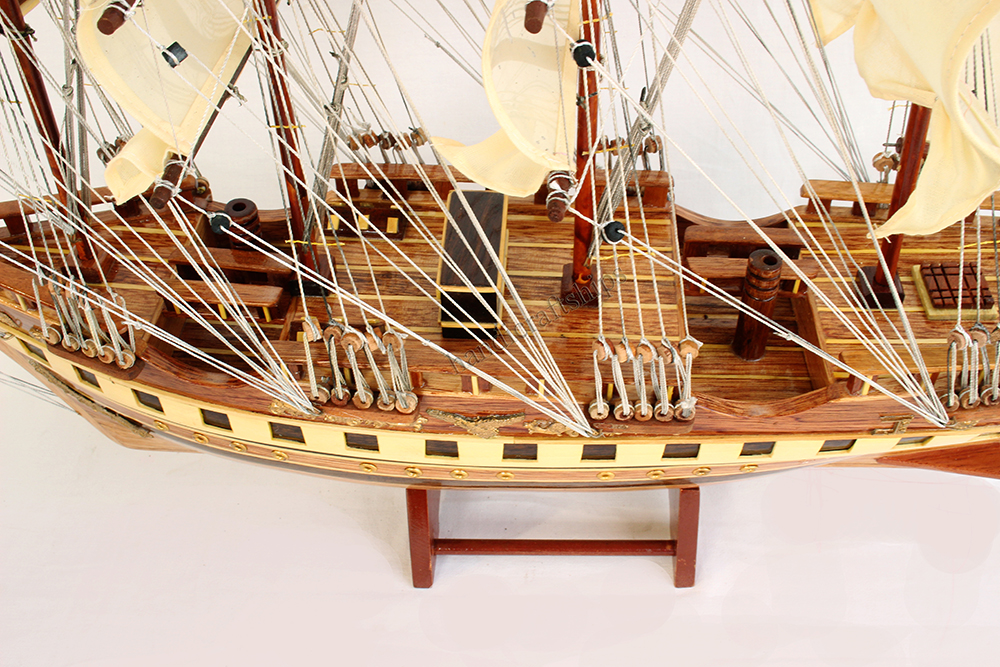 Mô hình thuyền buôn France II chì 74cm Thuận Buồm Xuôi Gió