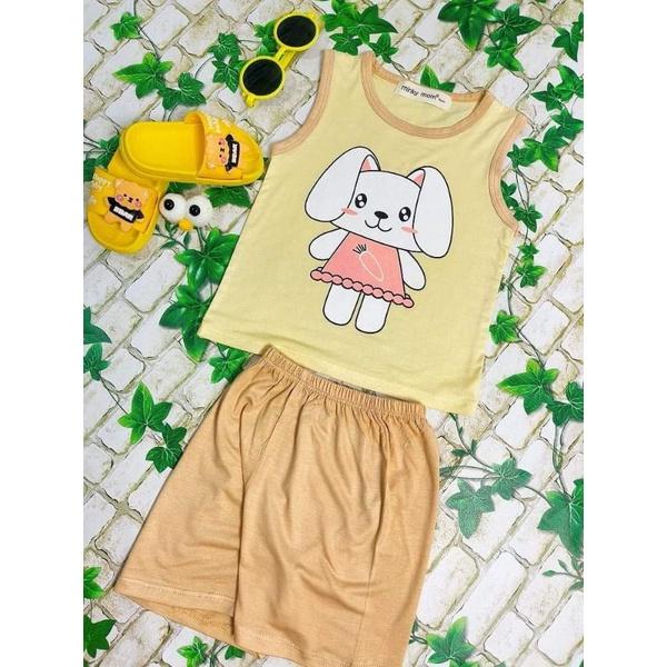 Quần Áo Trẻ Em MinKy Mom Set Sát Nách hình Thú Cưng cho Bé