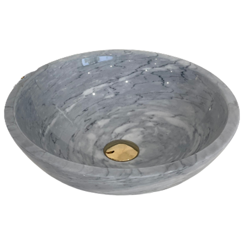 LAVABO ĐẶT BÀN ĐÁ ĐÁ TỰ NHIÊN TRÒN MỎNG MÀU XÁM PICASSO XTM01