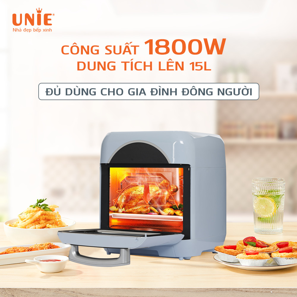 Nồi Chiên Hơi Nước Unie STEAM COLOR Tiêu Chuẩn Đức Công Suất 1635W Dung Tích 15L- Hàng Chính Hãng