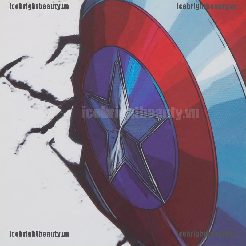 Sticker 3d Captain America 21x30cm Trang Trí Sinh Động