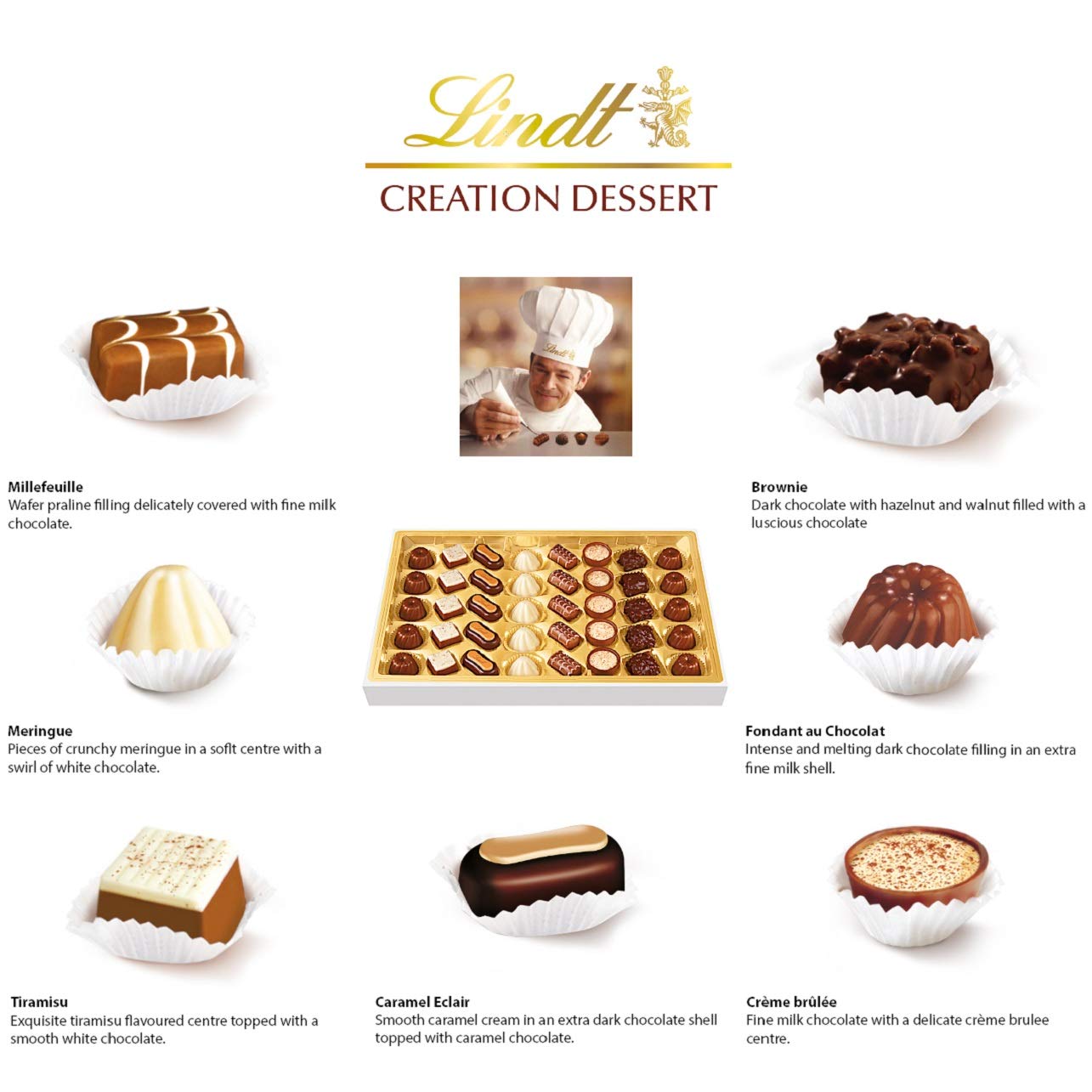 Hộp quà tặng chocolate LINDT Creation Dessert - 40 cái