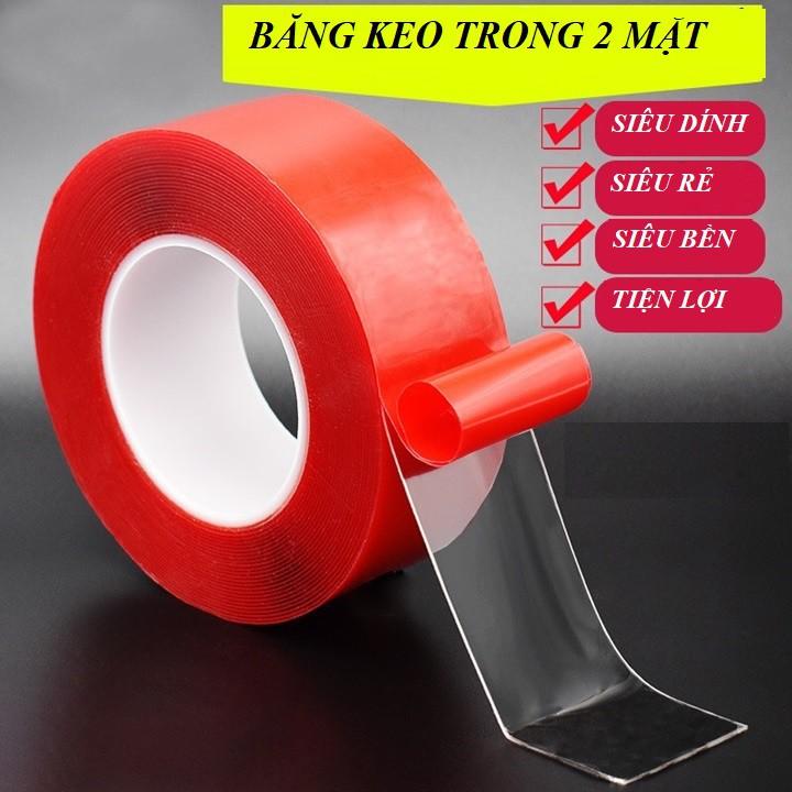 Băng keo dán cường lực, keo dán 2 mặt siêu dính dùng phụ kiện ô tô, vật dụng gia đình