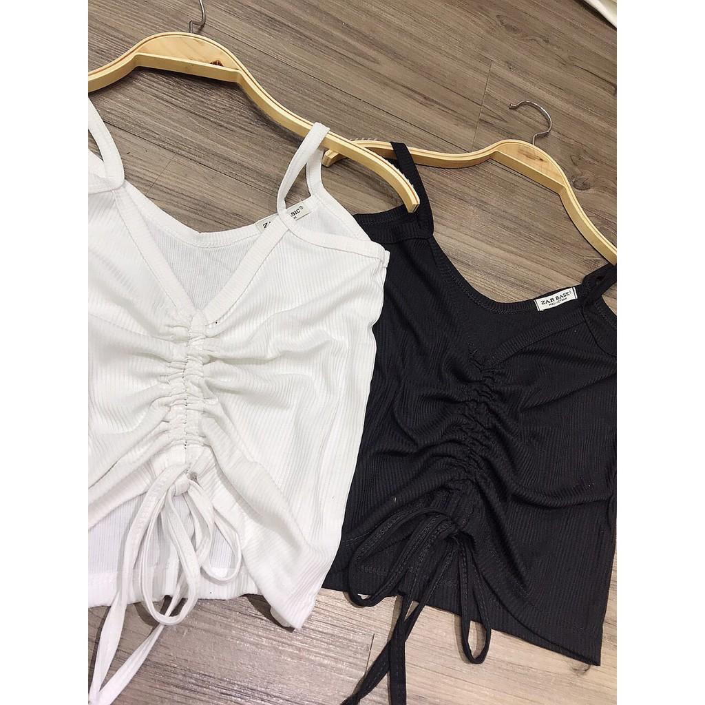 Áo Hai Dây Rút Ngực Croptop 20Charm