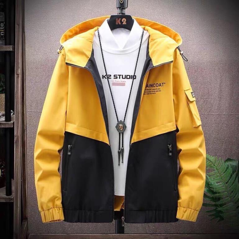 &lt; &gt; Áo khoác kaki phối 2 màu, 2 lớp lót dù chất kaki mềm, 3 màu lựa chọn chuẩn shop