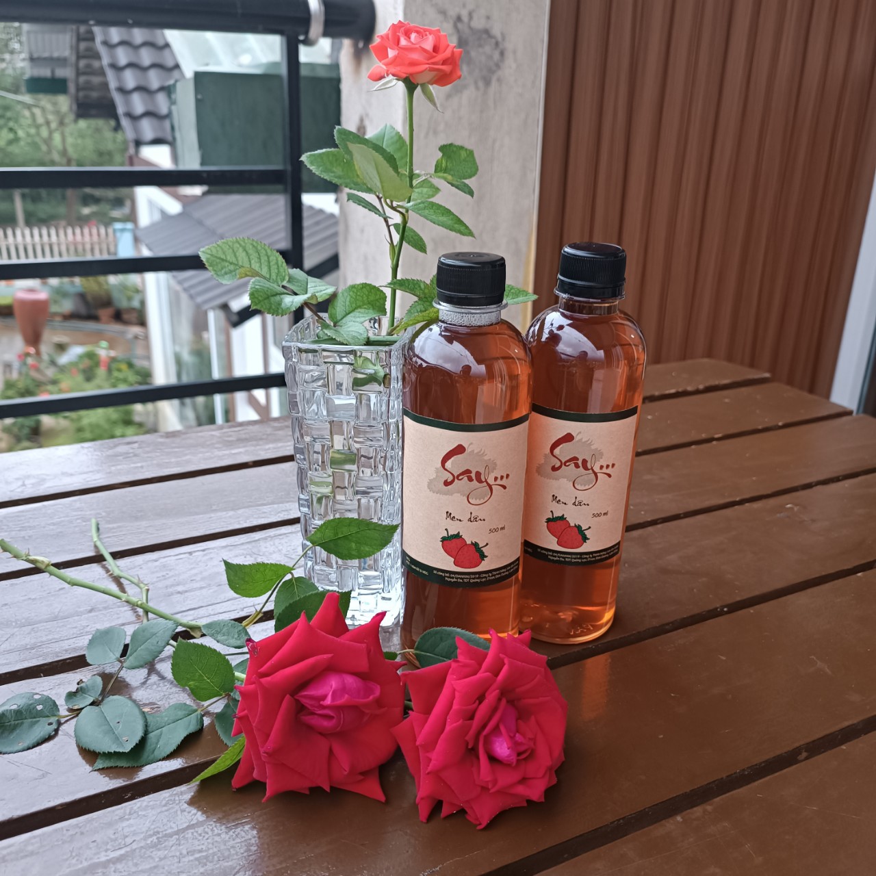 Men Dâu Tây Đà Lạt Tự Nhiên 500ml