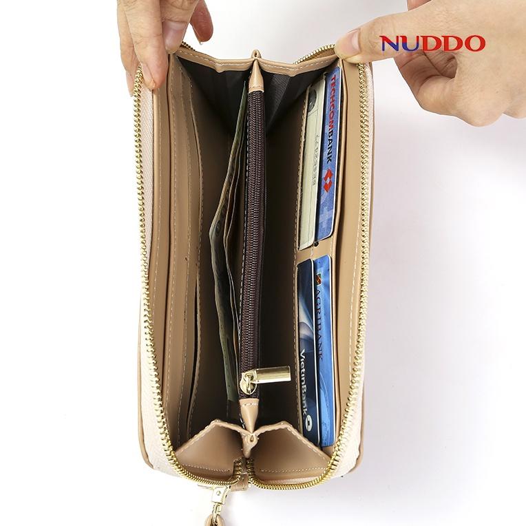 Ví Nữ dài cầm tay cao cấp NUDDO đựng tiền, điện thoại, thẻ nhiều ngăn thiết kế đẹp thời trang sang trọng NUV004