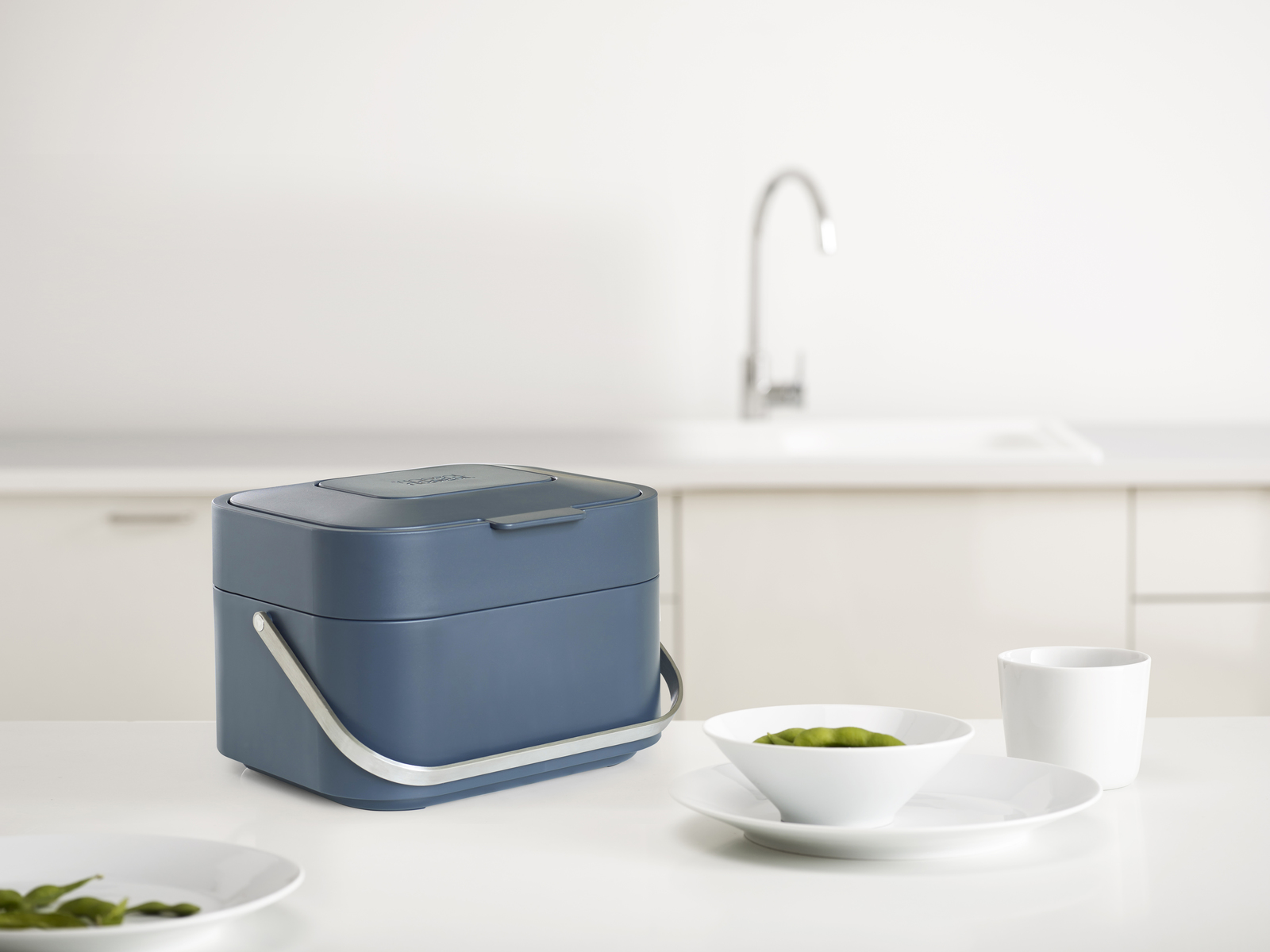 Joseph Joseph - Thùng đựng rác hữu cơ mini cao cấp Stack 4L Food Waste Caddy Editions Blue 003215