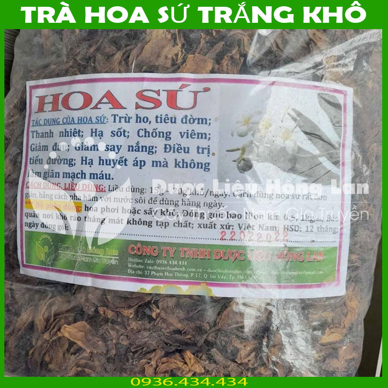 Trà hoa sứ trắng khô sạch đóng gói 100g