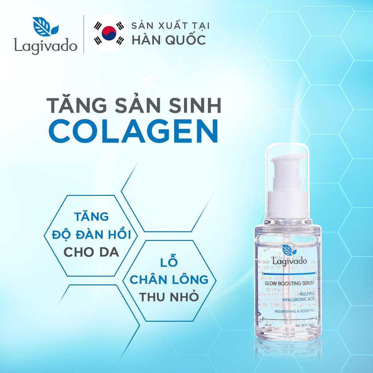 Tinh chất Serum dưỡng da trắng sáng Hàn Quốc chính hãng Lagivado, se khít lỗ chân lông Glow Boosting 40 ml