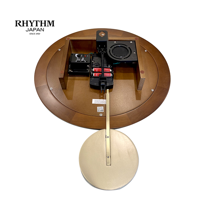Đồng hồ treo tường Nhật Bản Rhythm CMJ549NR06 Kt 37.2 x 49.4 x 8.0cm, 1.4kg Vỏ gỗ. Dùng Pin