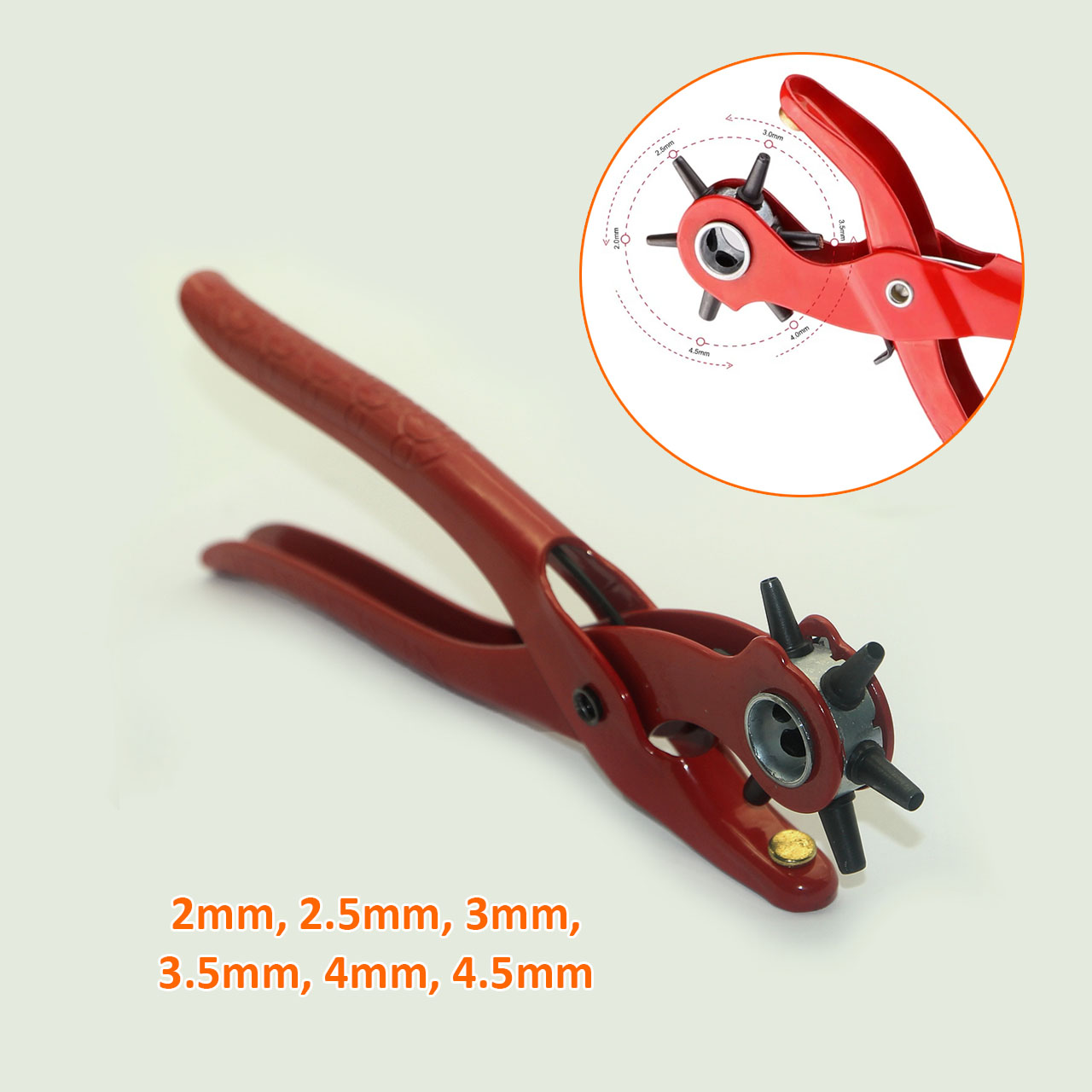 Kìm bấm 6 lỗ tròn Φ2-4.5mm cán thép