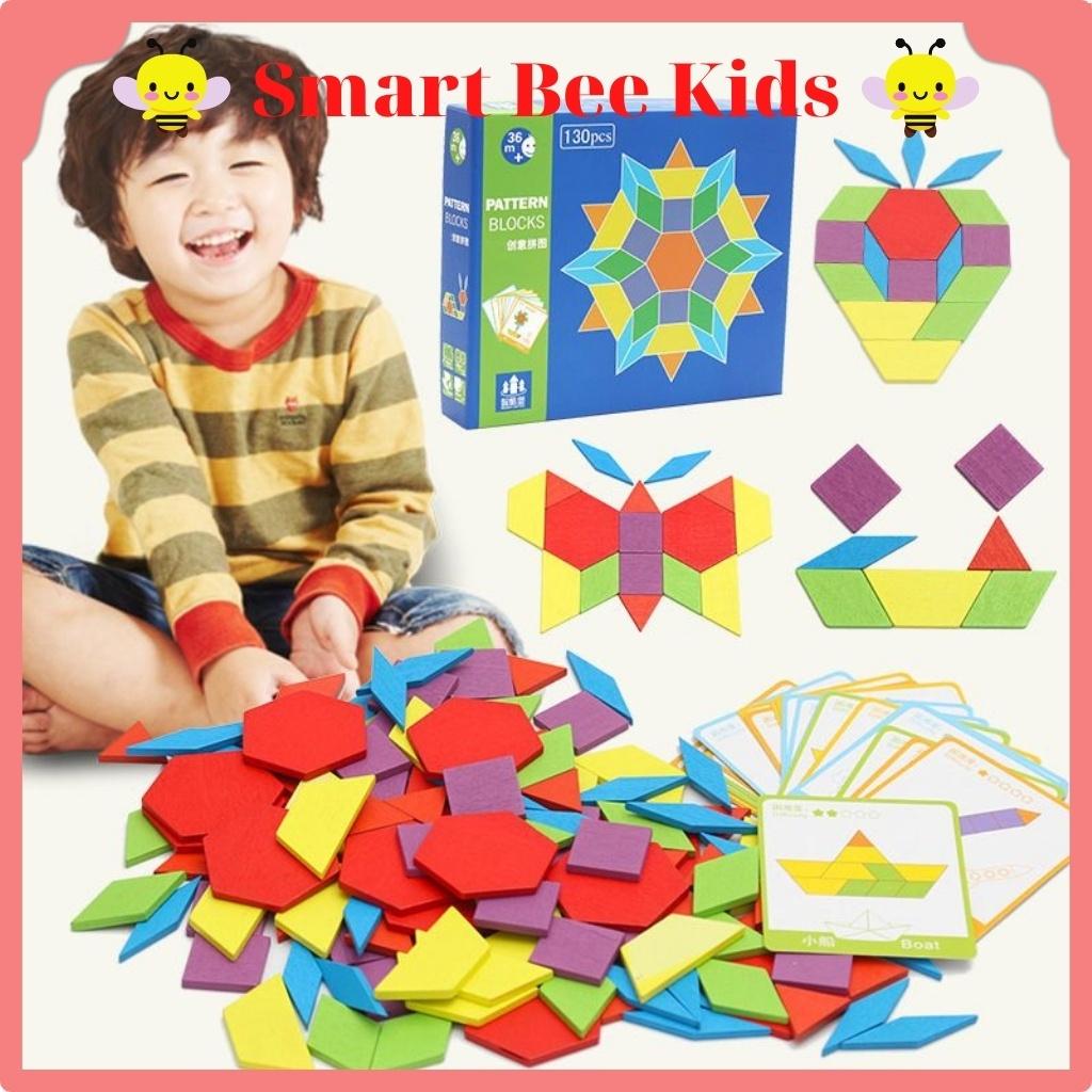 Đồ Chơi Xếp Hình Bộ Xếp Hình Sáng Tạo PATTERN BLOCKS 130 Chi Tiết