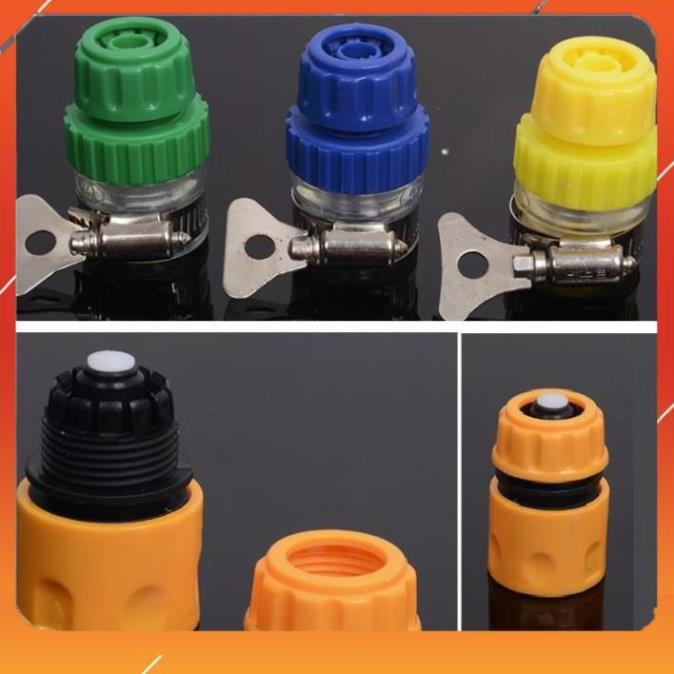 ️Evoucher Bộ dây vòi xịt nước rửa xe, tưới cây , tăng áp 3 lần, loại 3m, 5m 206319 cút sập,nối nhựa vàng+ đai