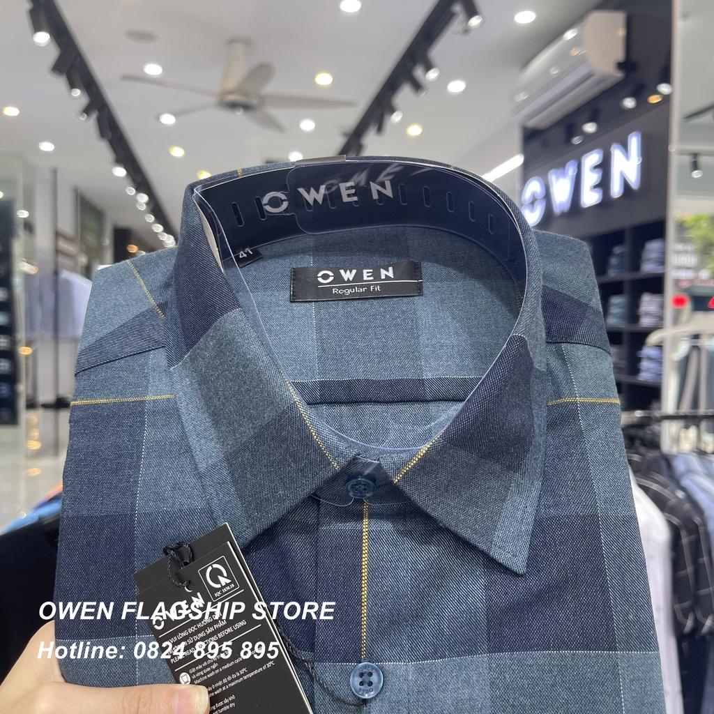 Áo Sơ mi Owen nam dài tay không túi dáng Regular mềm mịn mát Mã AR220942D