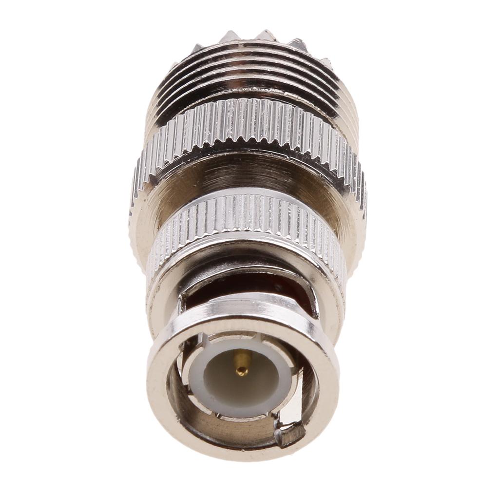 BNC Male to UHF Female Straight RF Coaxial Connector, UHF Female to BNC Male Antenna Adapter